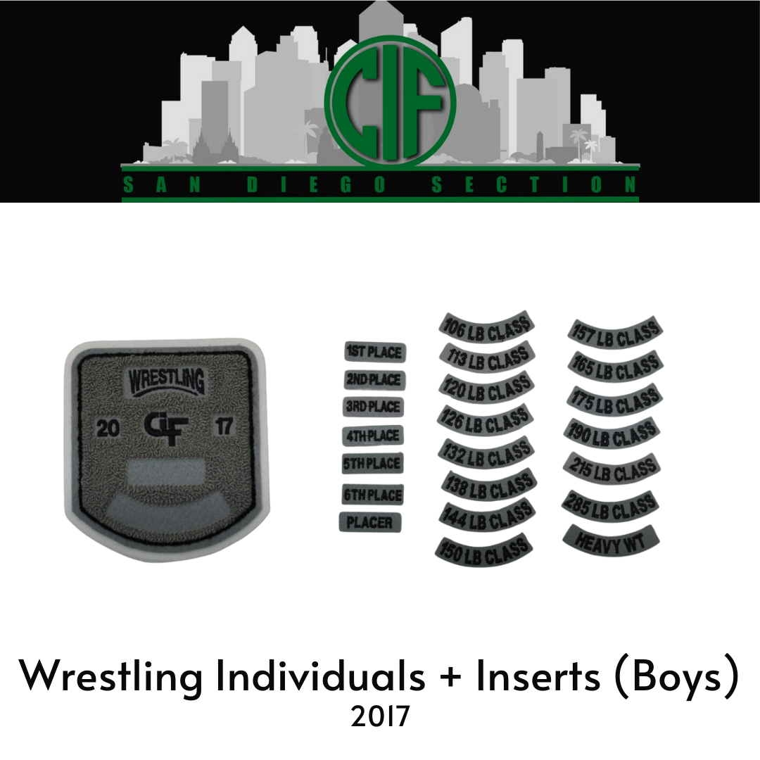 Wrestling Individuals + Inserts (Boys) 2017