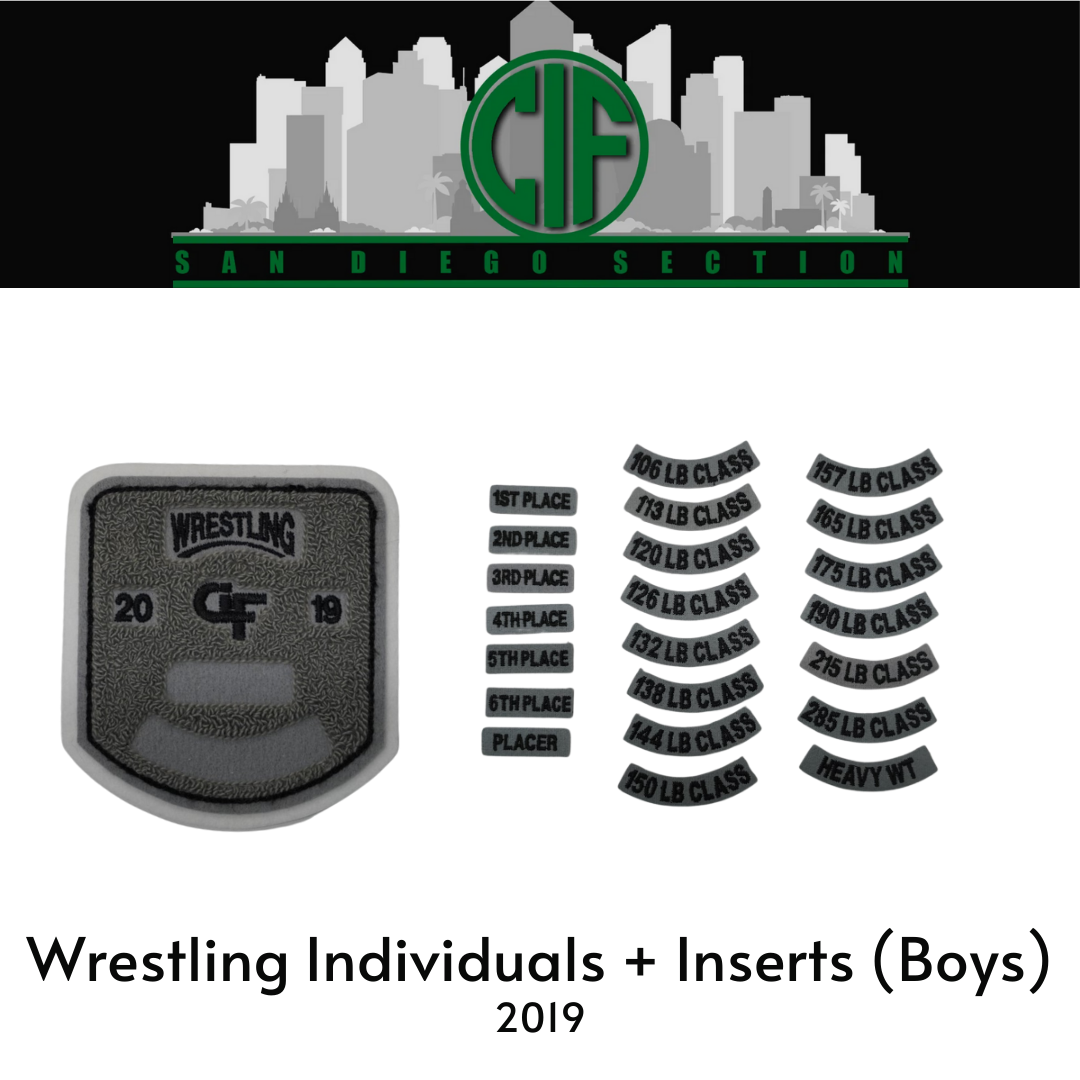 Wrestling Individuals + Inserts (Boys) 2019