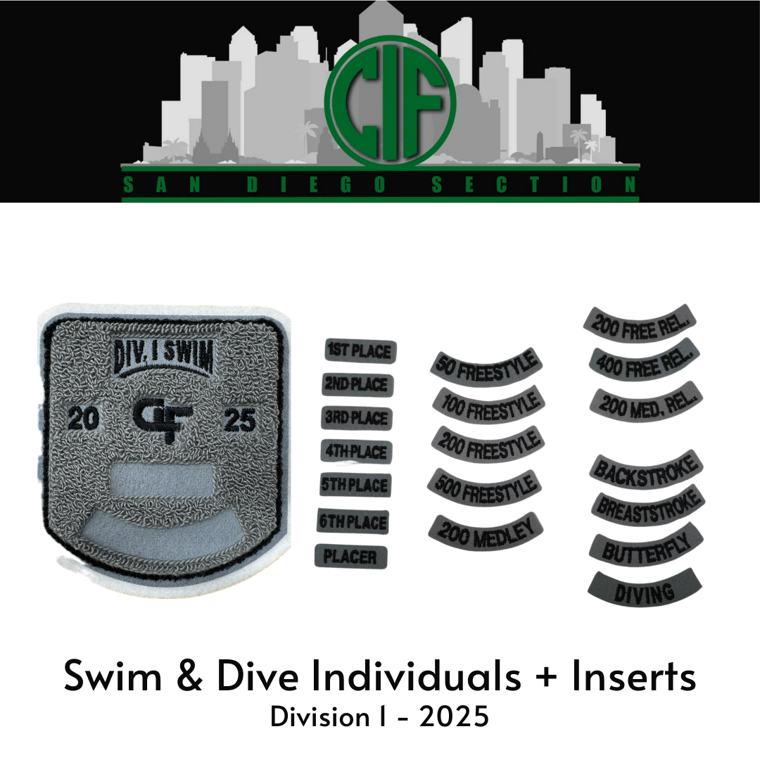 Swim & Dive Individuals - Division 1 + Inserts 2025
